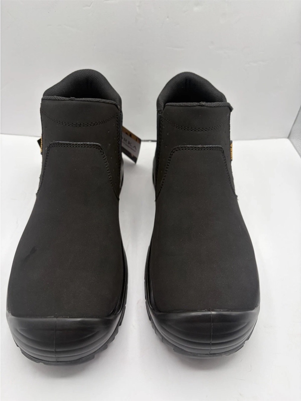 DRKA Men's slip-on Chelsea Steel toe work boots sz.11 NWT'S no slip light weight
